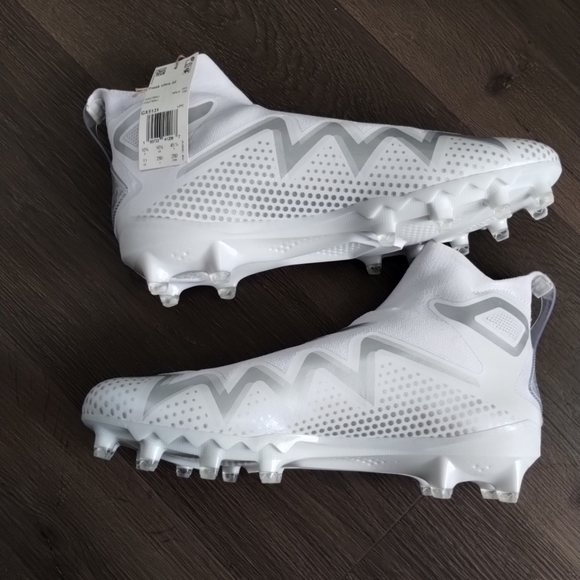 Sz 11 Adidas Primeknit Freak Ultra 22 White Silver PK Football Cleats GX5131 - Picture 6 of 9